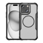 Carbon Fiber Texture MagSafe Translucent Phone Case
